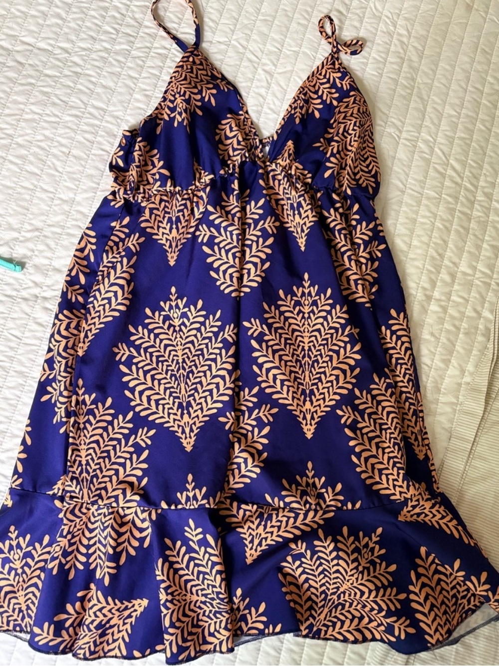 Women’s Navy Blue Floral Print Mini Dress